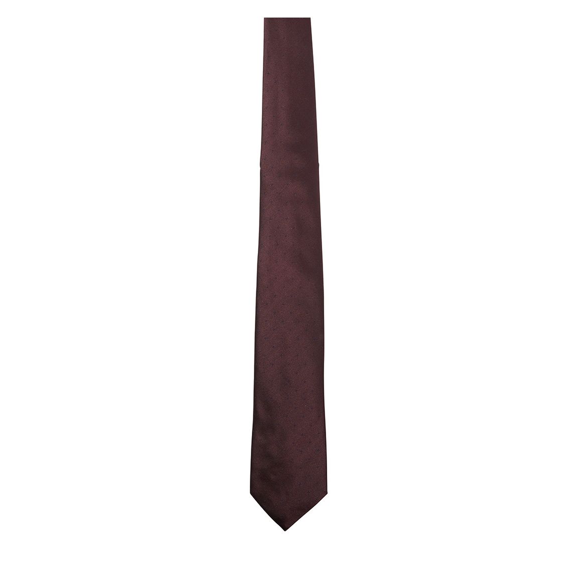Dark Red Racer Polka Dot Silk Blend Tie main product photo