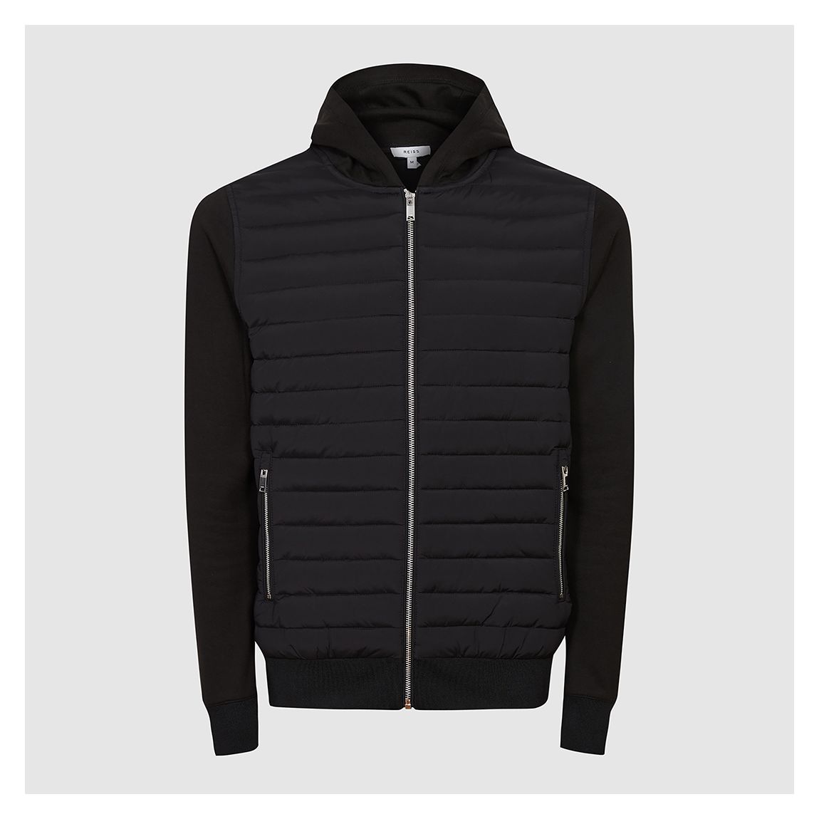 Black Taylor Quilted Cotton Blend Jacket main product photo