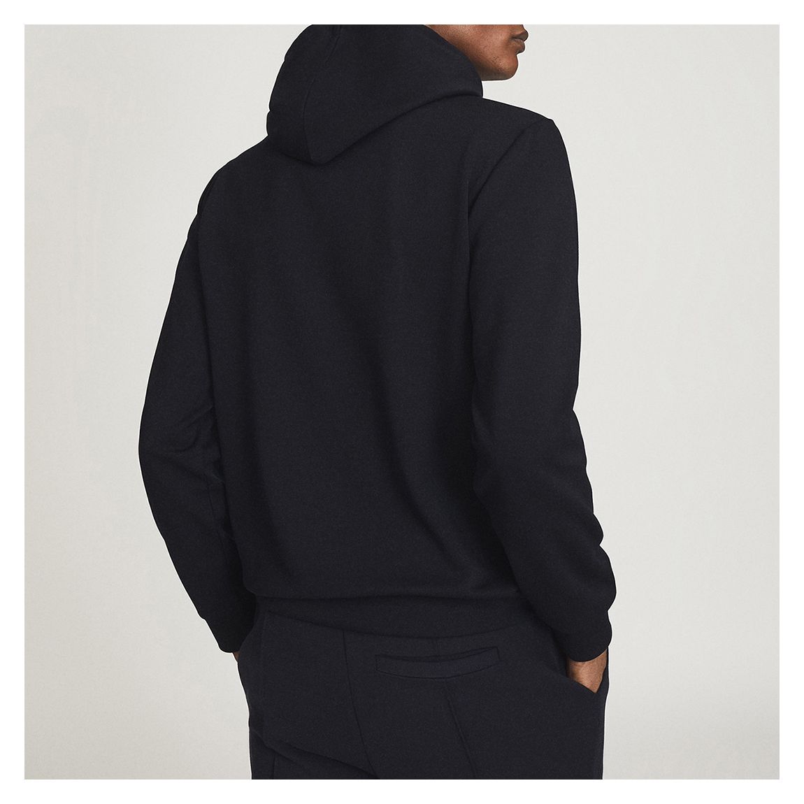 Navy Fabien Interlock Hoodie main product photo