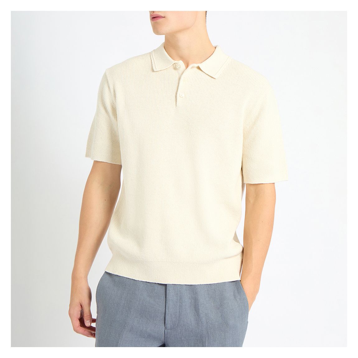 Stone George Linen Blend Polo Shirt main product photo