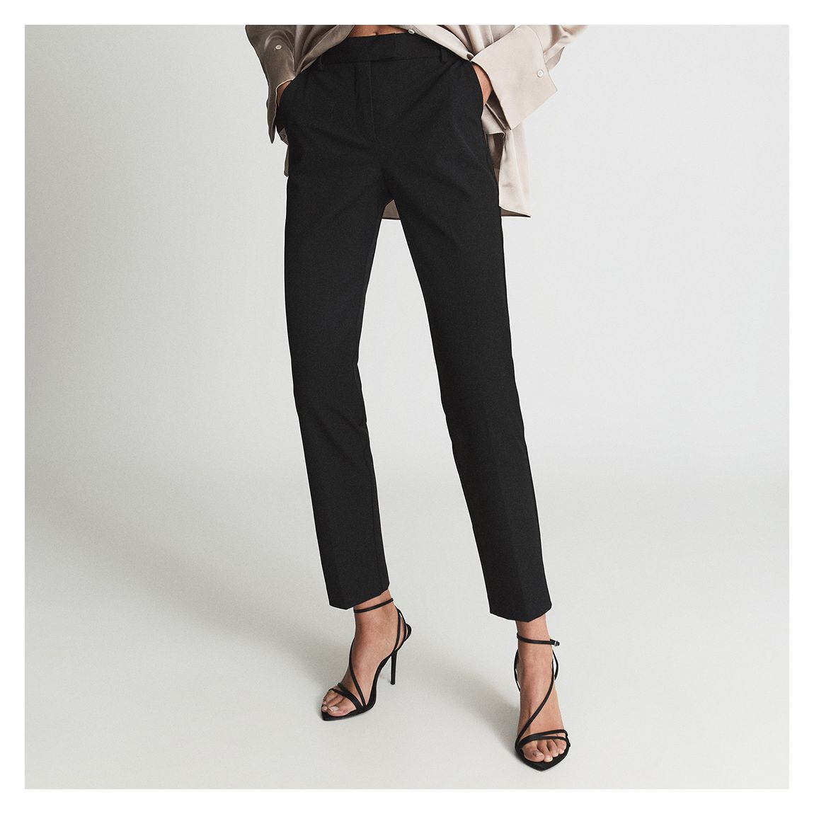 Black Joanne Slim Leg Trousers main product photo