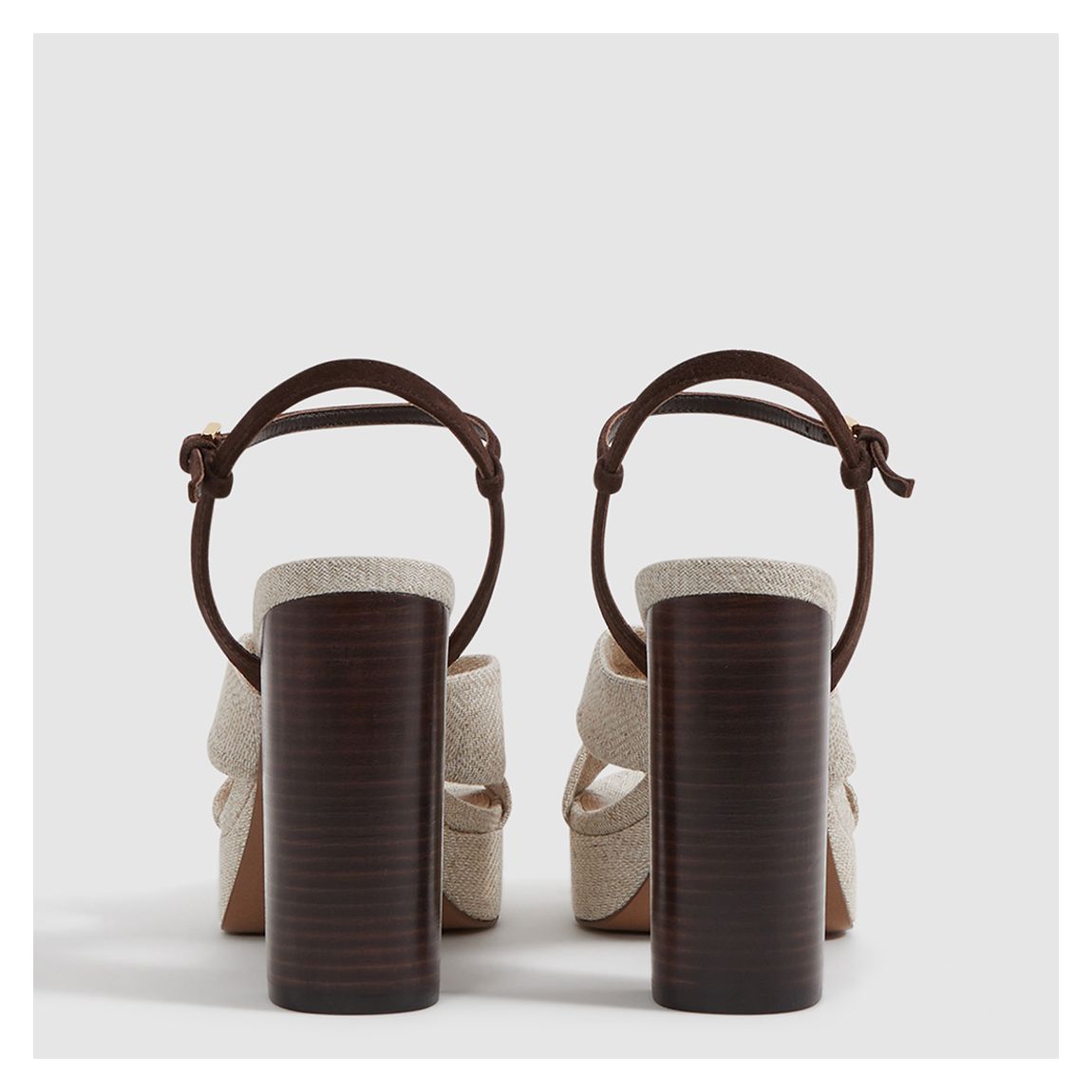 Natural Heidi Raffia Platform Heels main product photo