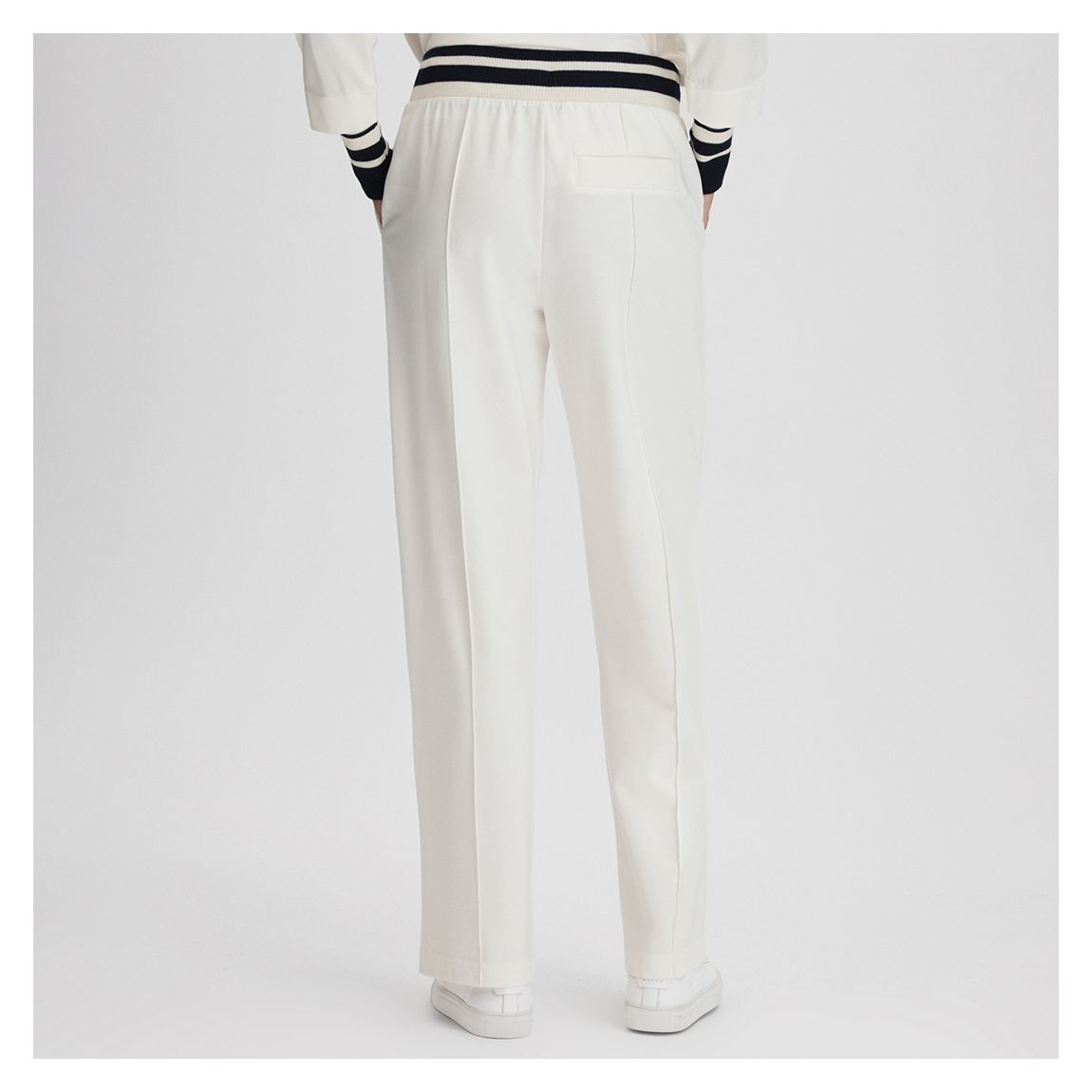 Ivory Lexi Stripe Wide Leg Joggers main product photo