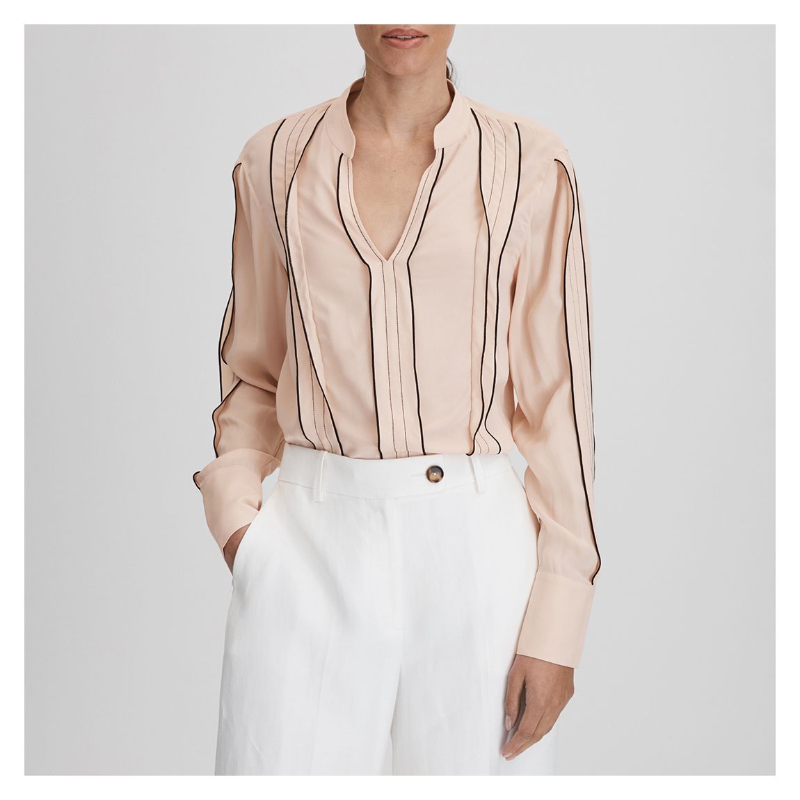 Nude Mia Tipped Blouse main product photo