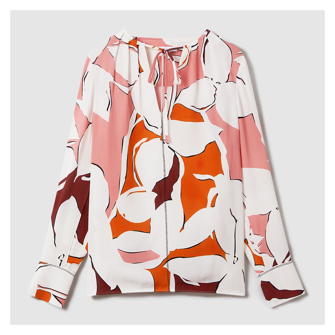 Cream Tess Abstract Print Blouse main product photo
