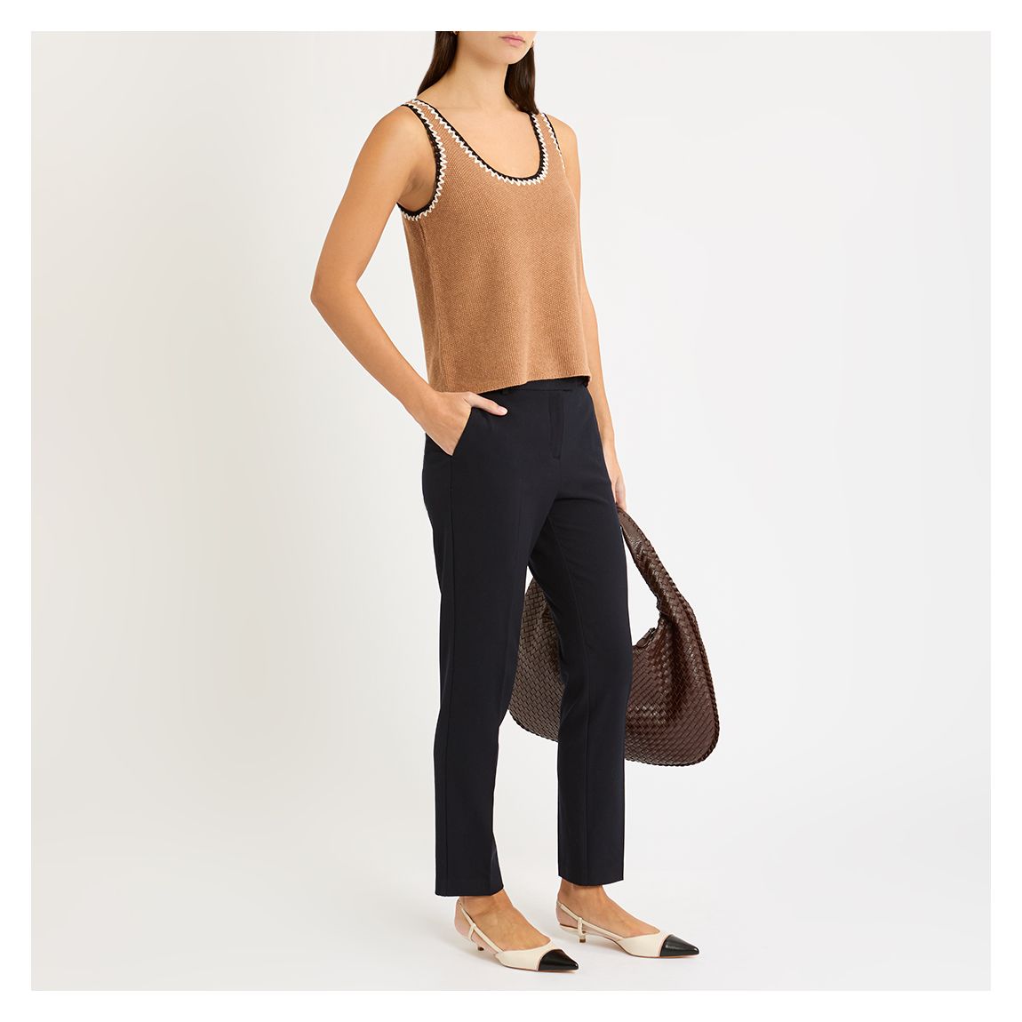 Navy Jess Casual Slim Trousers main product photo