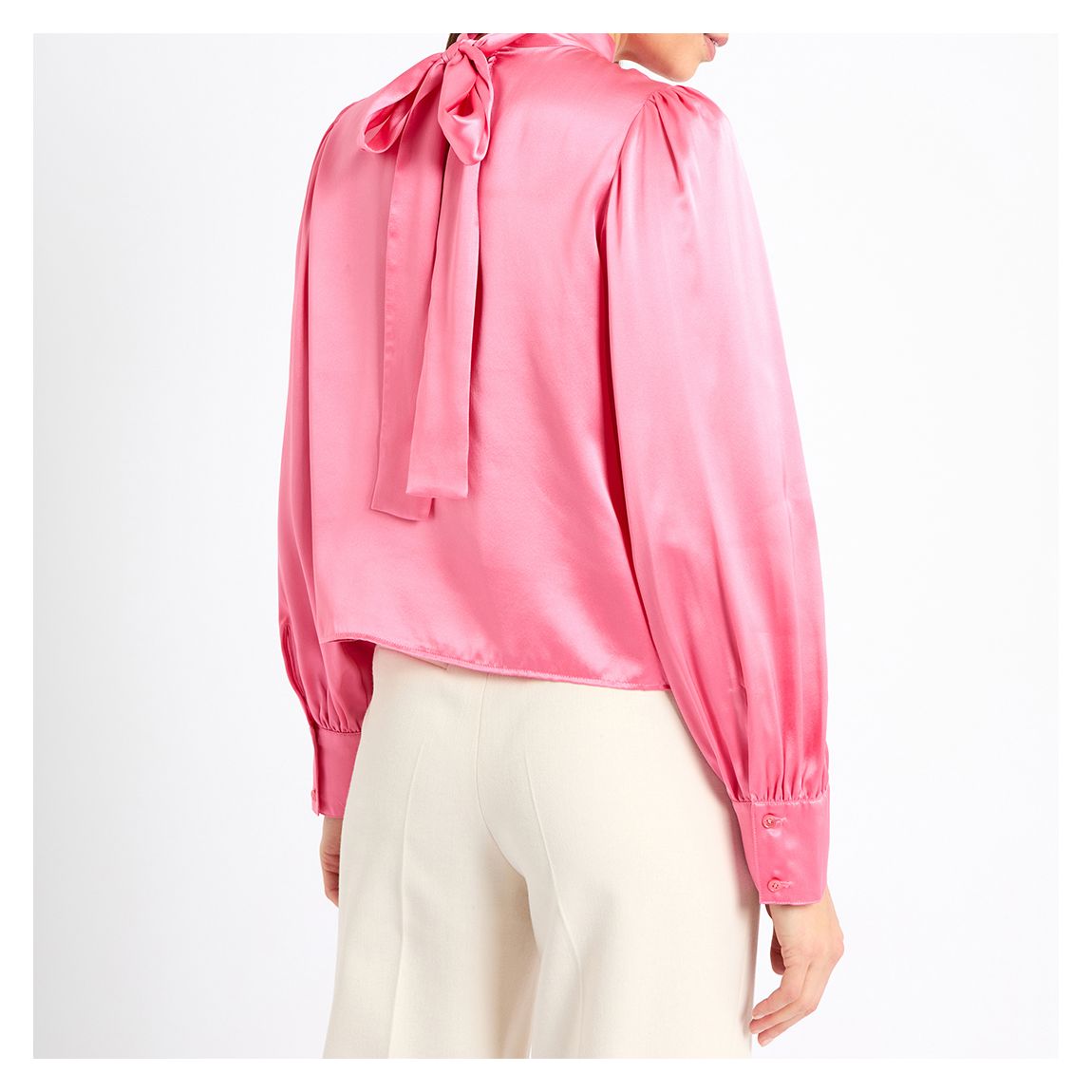 Bright Pink High Neck Blouse main product photo