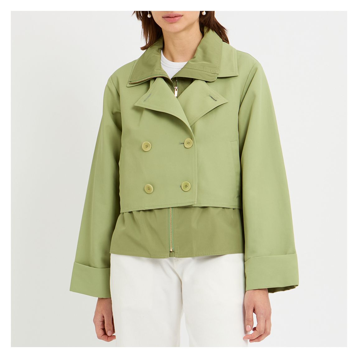 Green Cropped Ottavia Jacket main product photo