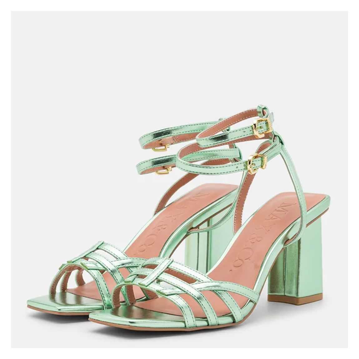 Mint Green Sunset Block Heels main product photo