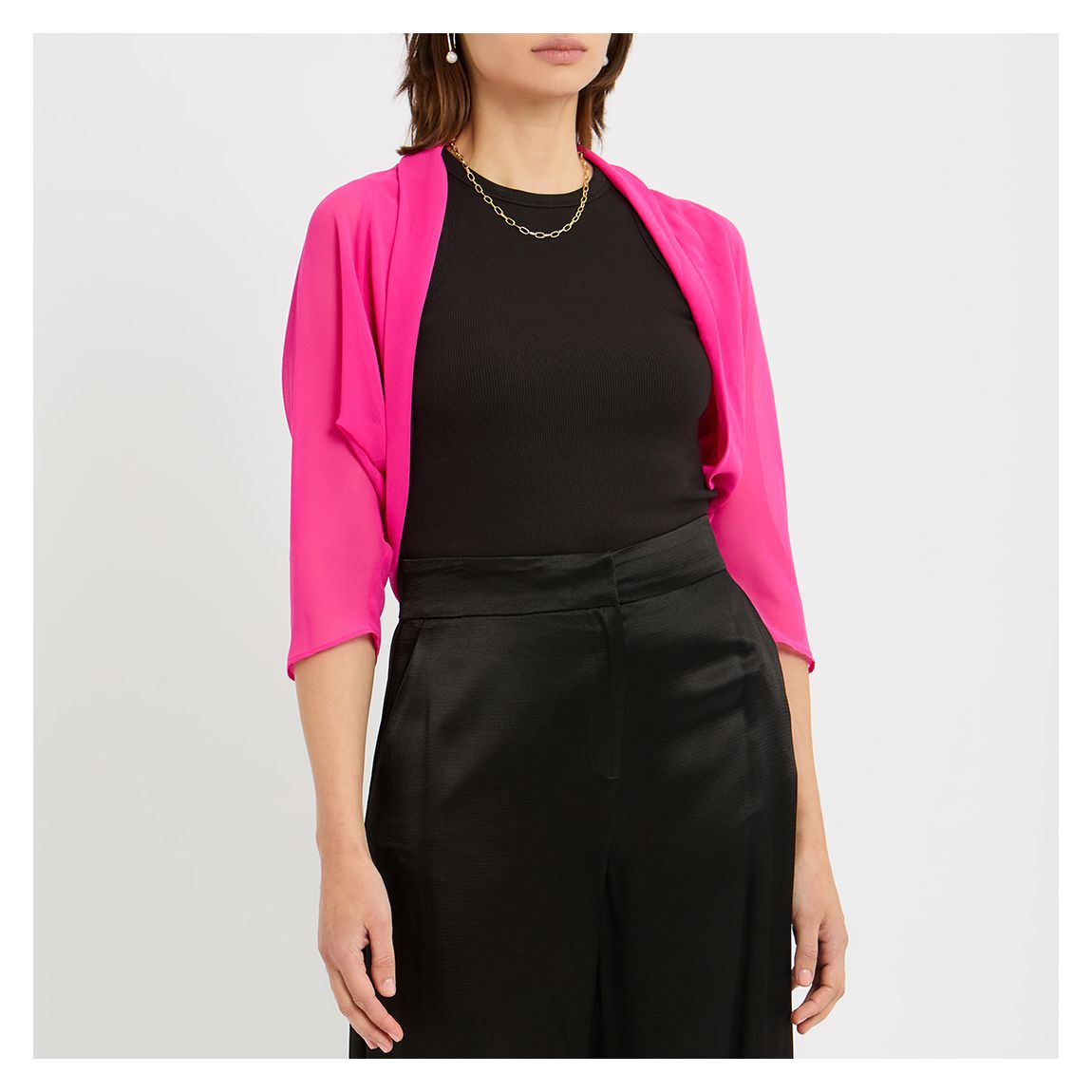 Hot Pink Arnaldo Sheer Bolero main product photo