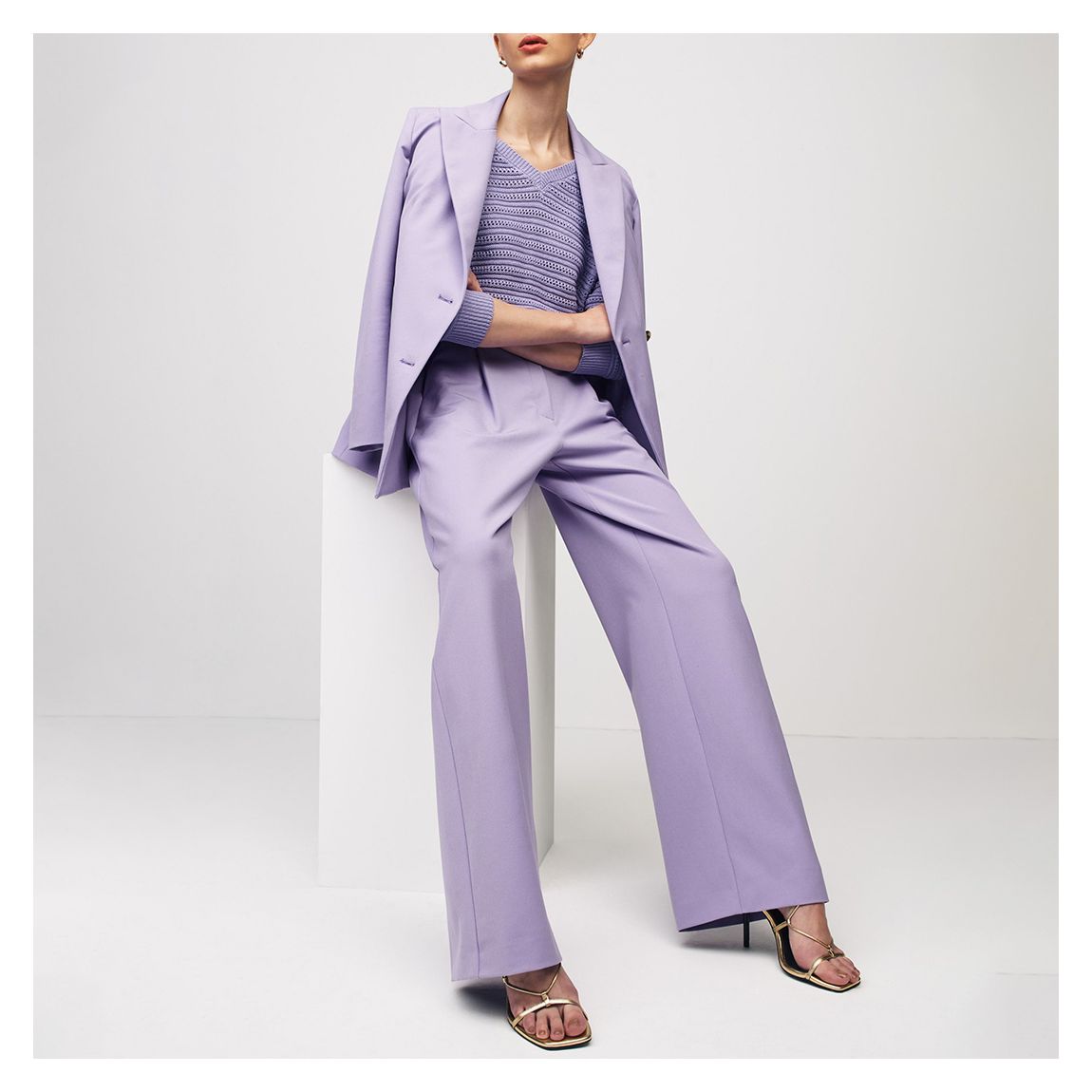 Lilac Camino Tailored Trousers main product photo