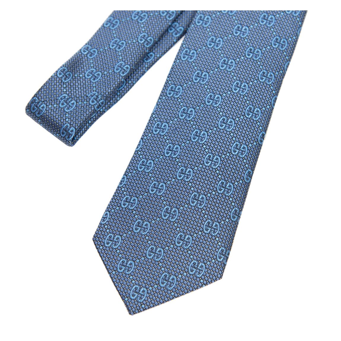 Light Blue GG Patterned Tie main product photo