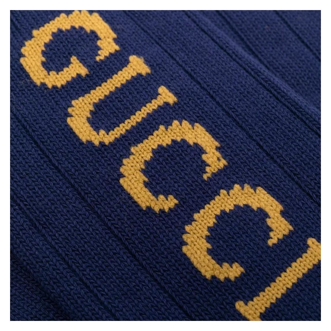 Blue Gucci Logo Print Detail Socks main product photo