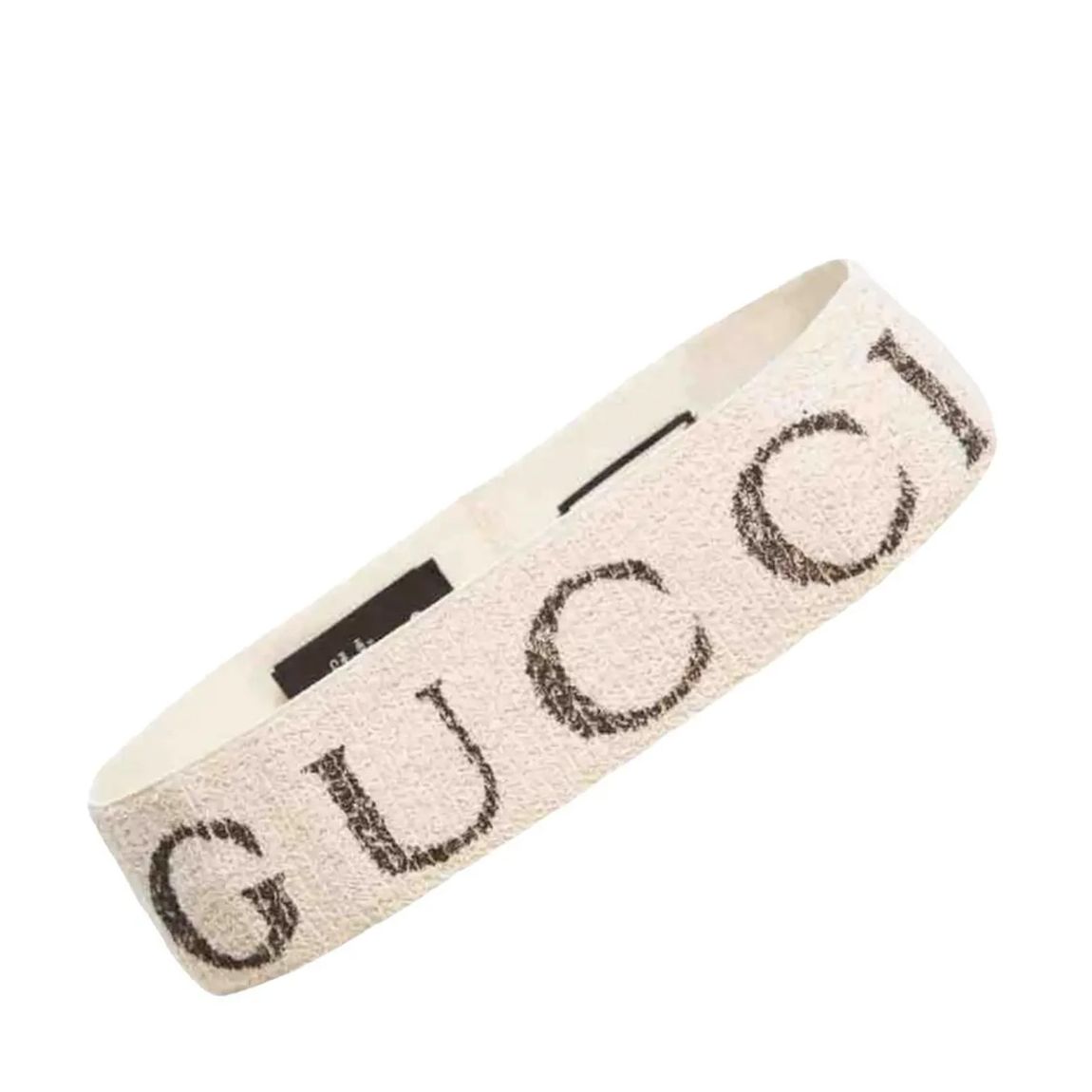 White Gucci Alphabet Logo Headband main product photo