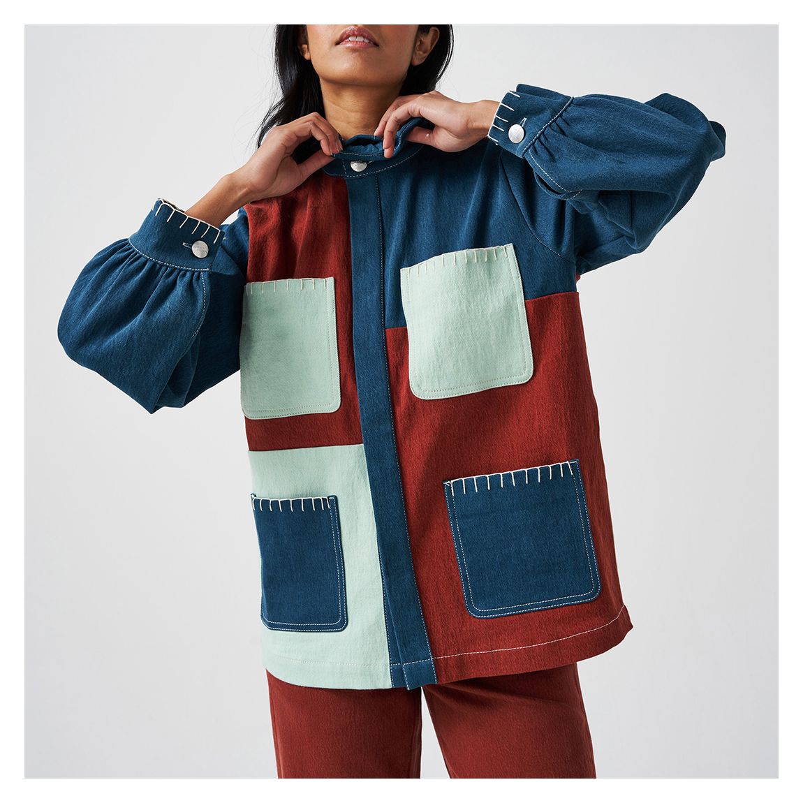 Rust/Teal Pablo Jacket main product photo