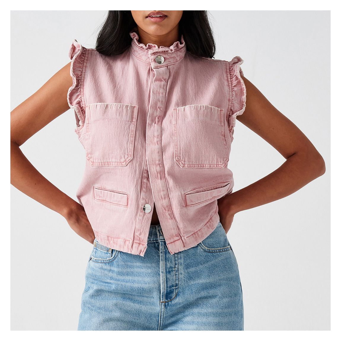 Washed Pink Pablo Waistcoat main product photo