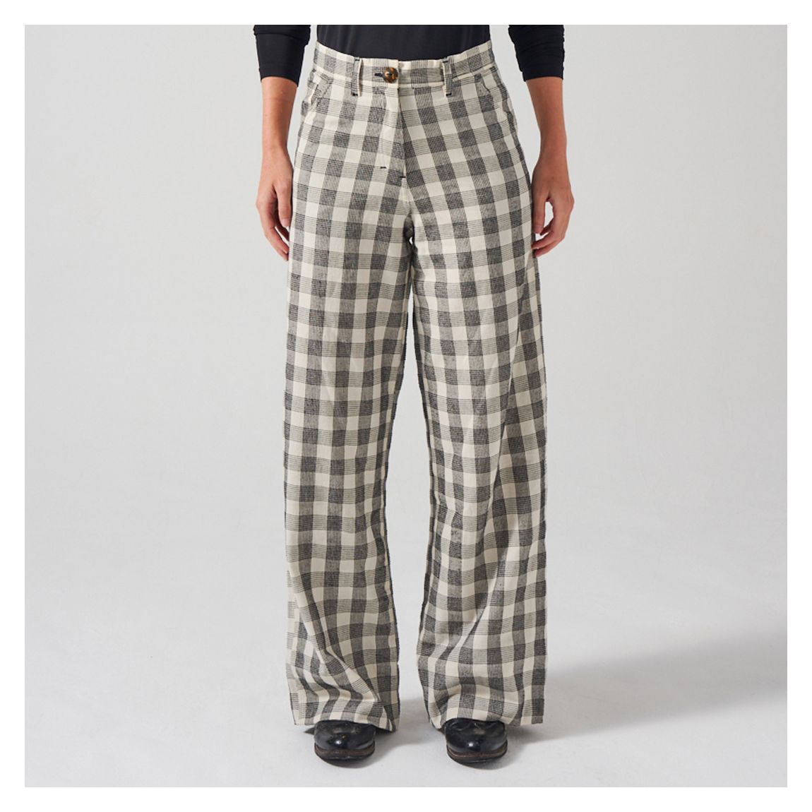 Black & White Check Cissy Trouser main product photo