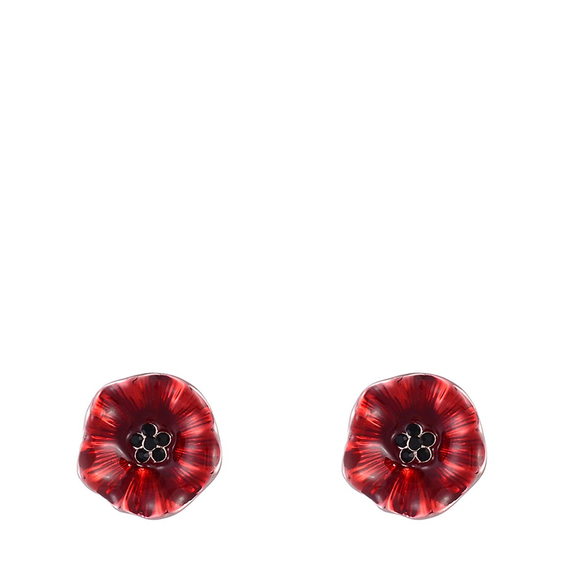Fable Enamelled Poppy Earrings main product photo