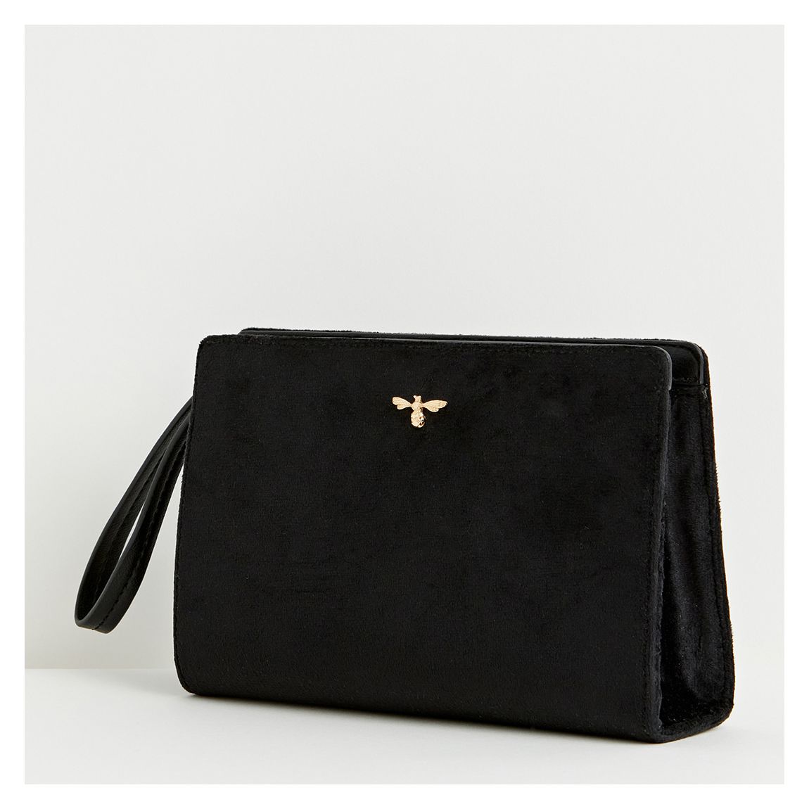 Fable Bonnie Black Wristlet Pouch Black Velvet main product photo