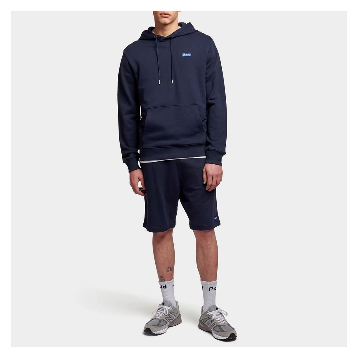 Navy Cotton Logo Hoodie main product photo