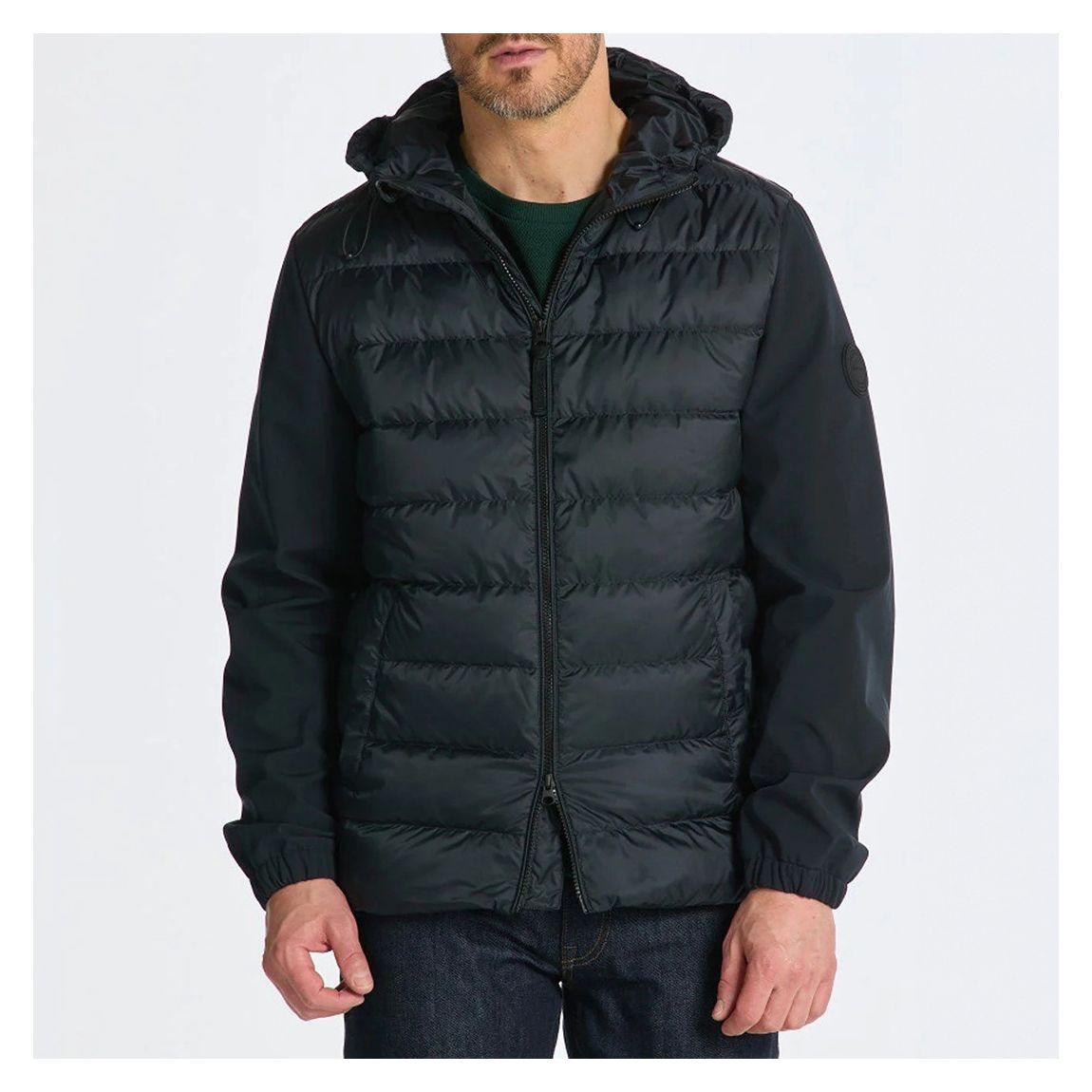 Black Mixed Soft Shell Jacket main product photo
