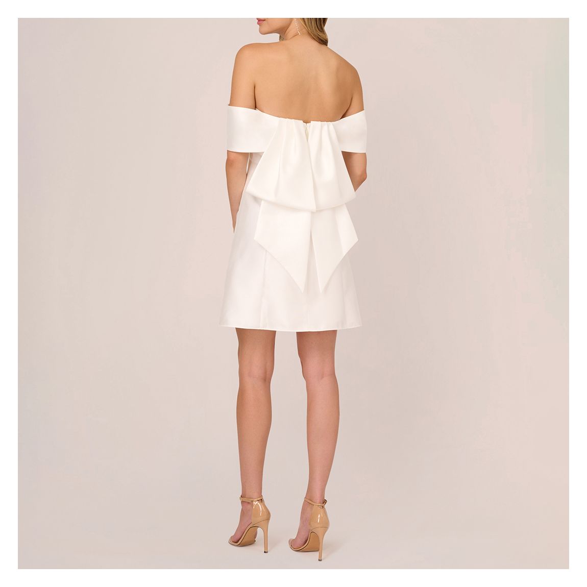 Ivory Mikado Bow Mini Dress main product photo