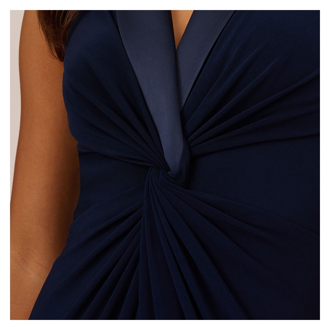 Navy Jersey Tuxedo Gown main product photo