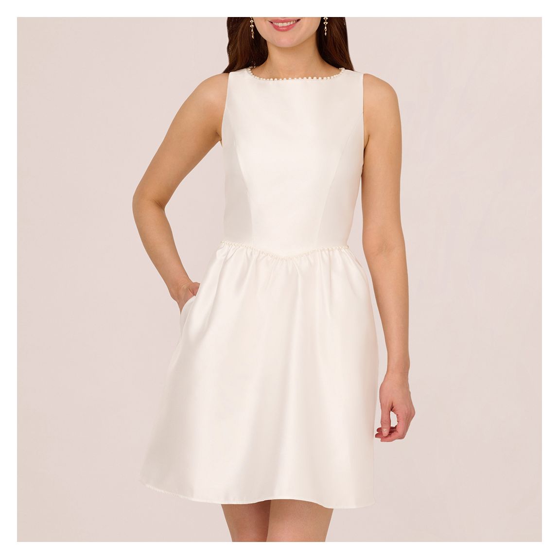 Ivory Backless Mini Dress main product photo