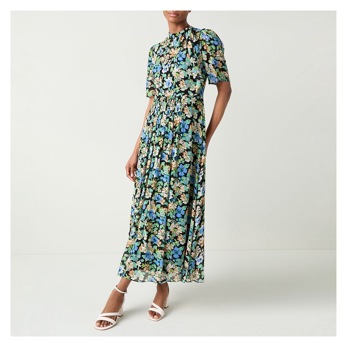 Blue Floral Thelma Midaxi Dress main product photo