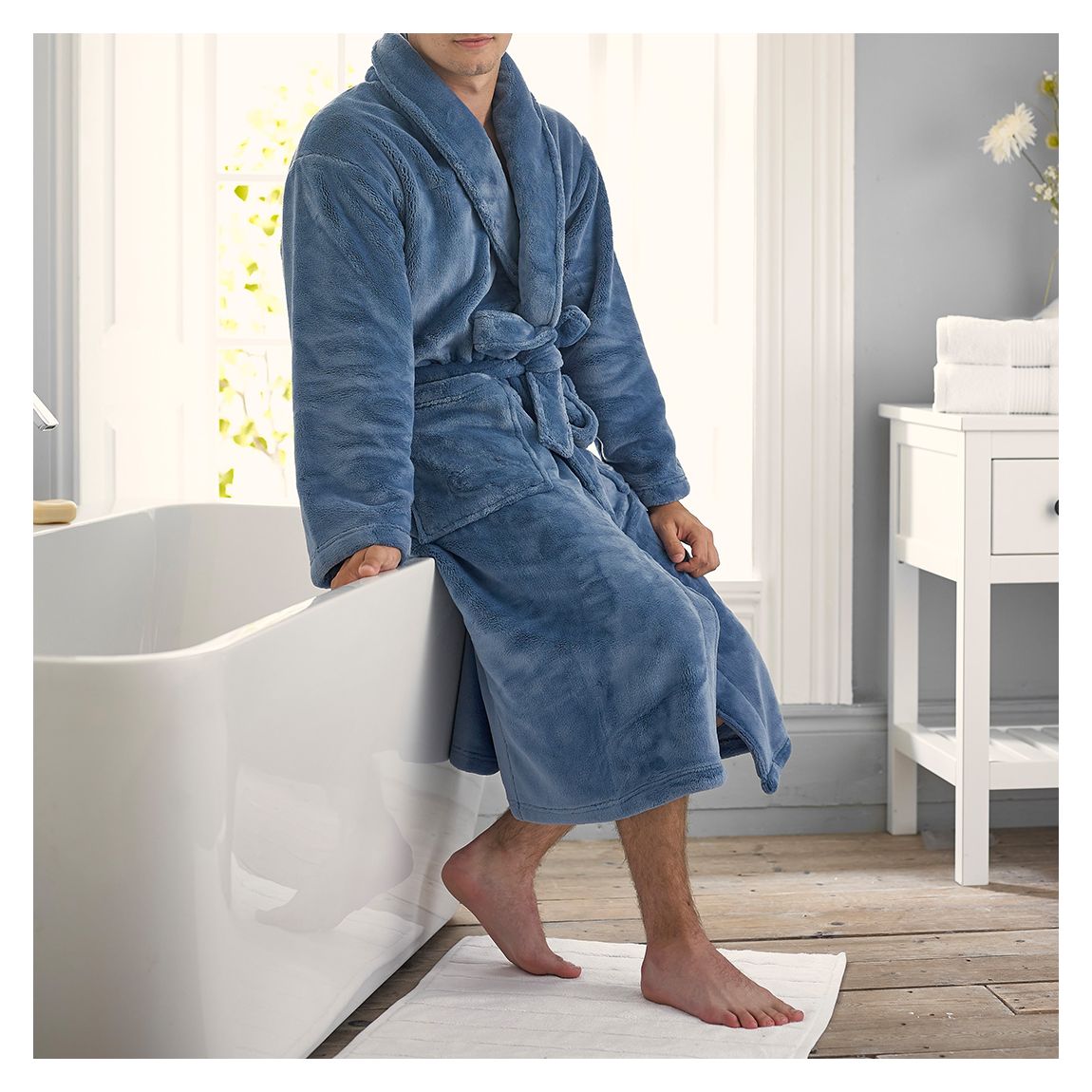 De Luxe Coco Fleece Robe S/M, Blue main product photo