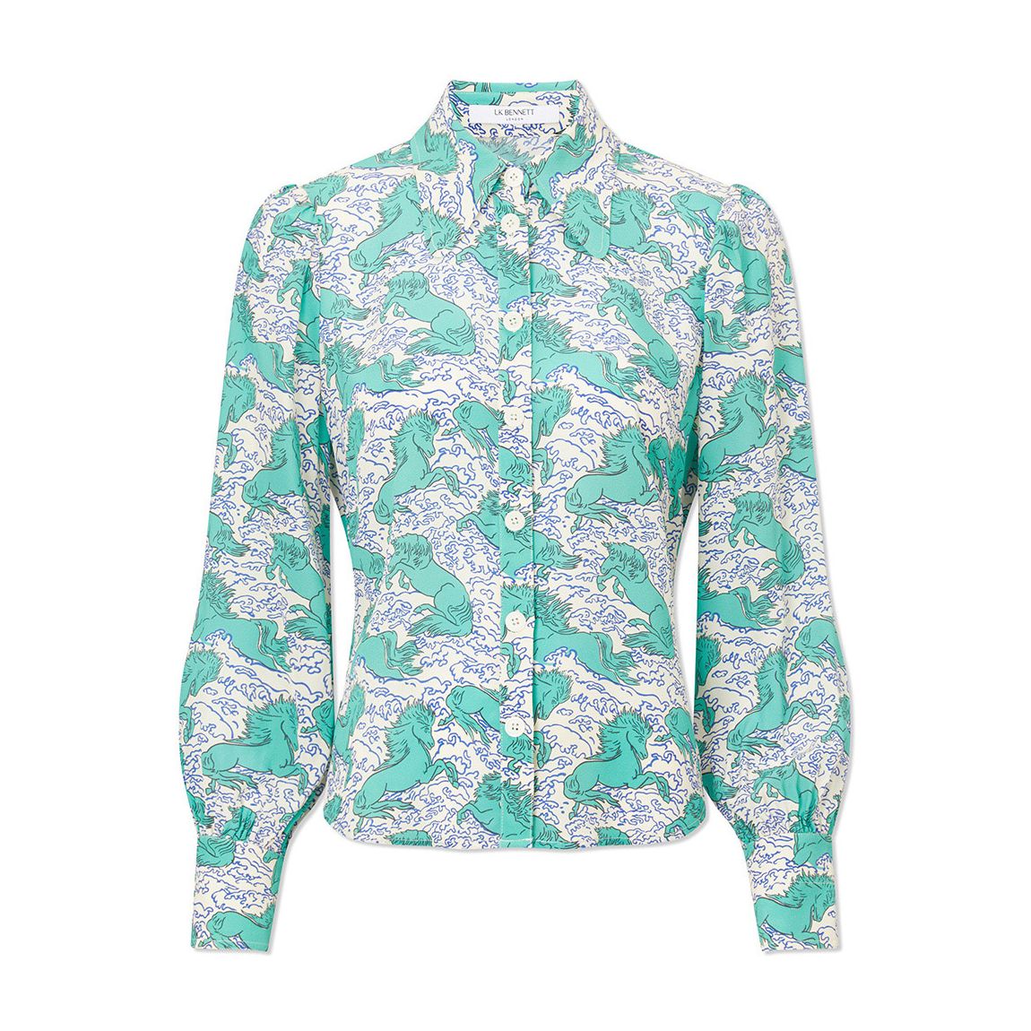 Blue Silk Sonya Blouse main product photo