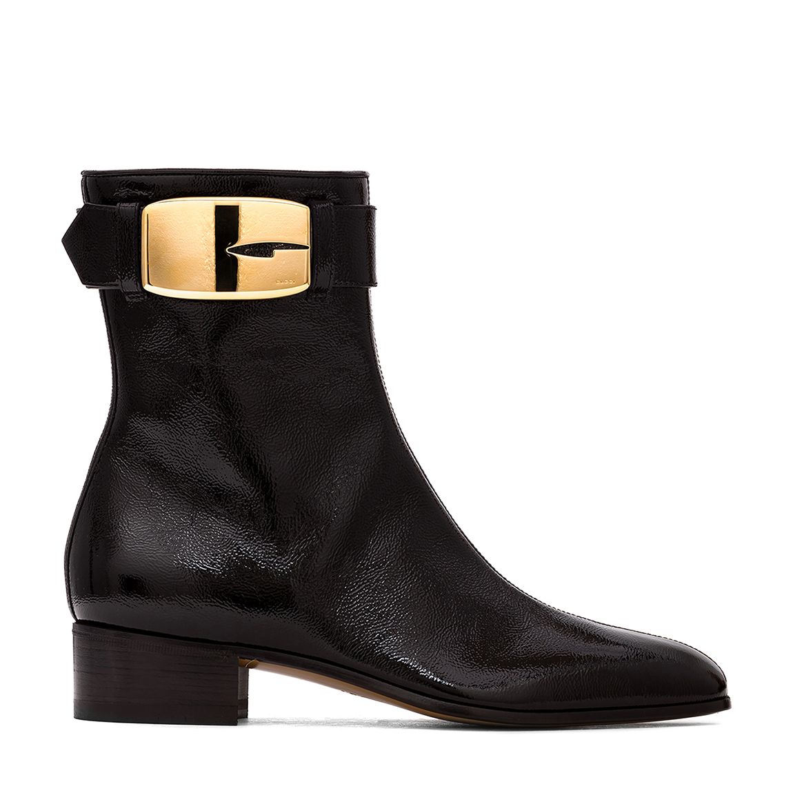 Black Patent Leather Carol Ankle Boot main product photo
