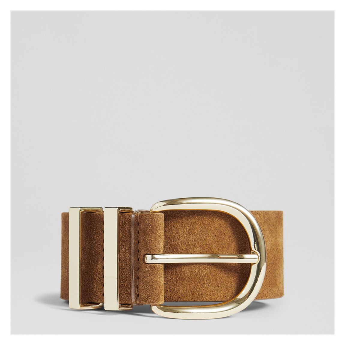 Carley Nutmeg Suede Metal Loop Belt main product photo