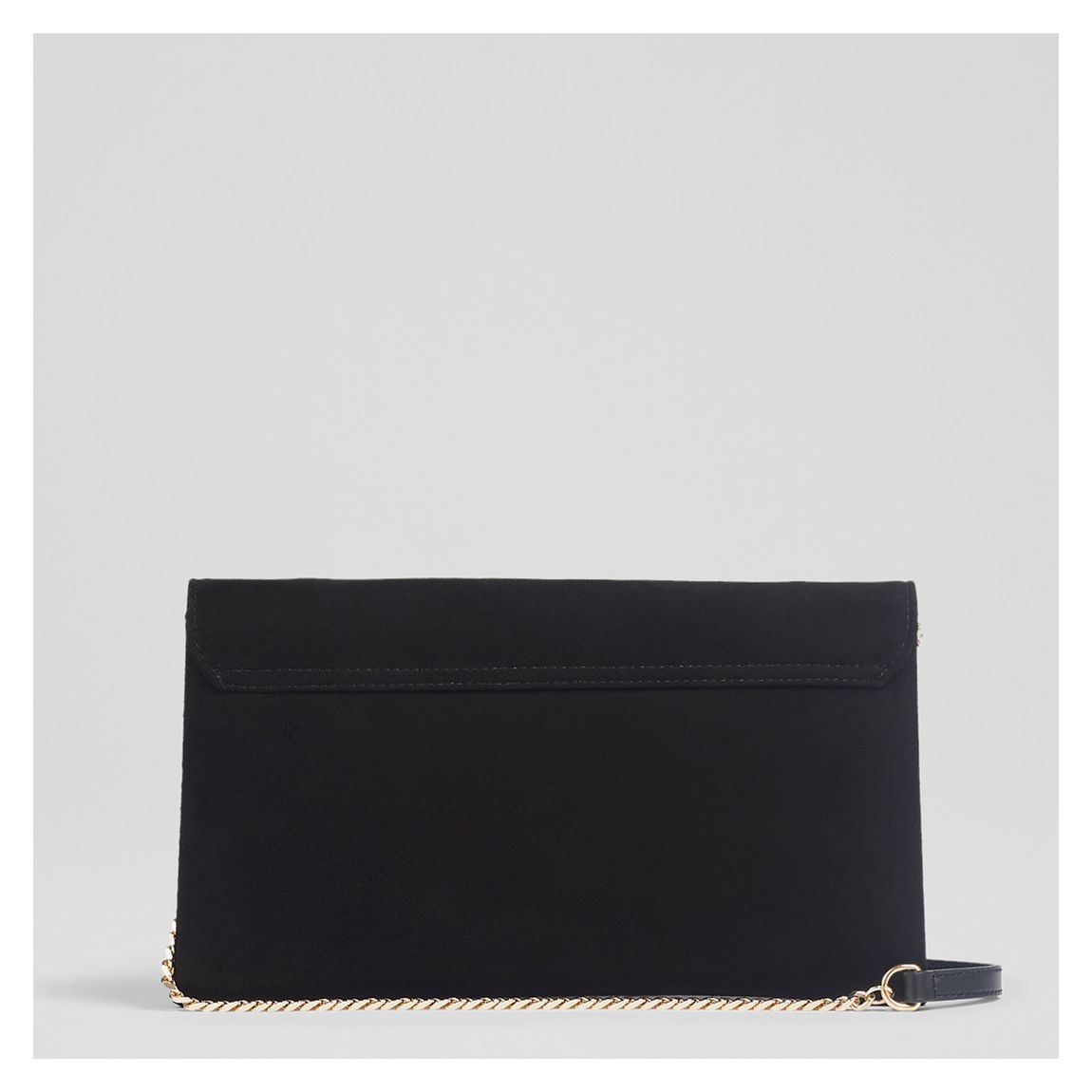 Layla Black Suede Envelope Clutch main product photo