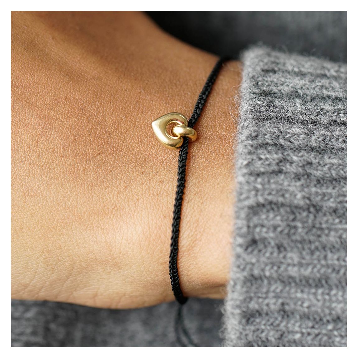 Gold Cord Heart Bracelet main product photo