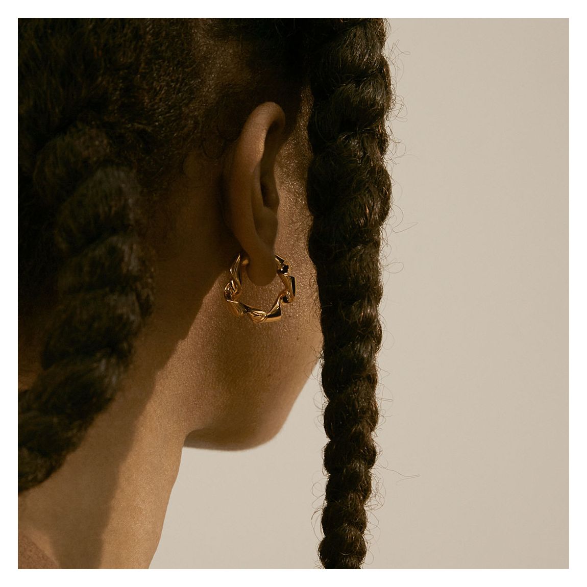 Gold Ribbon Hoops main product photo
