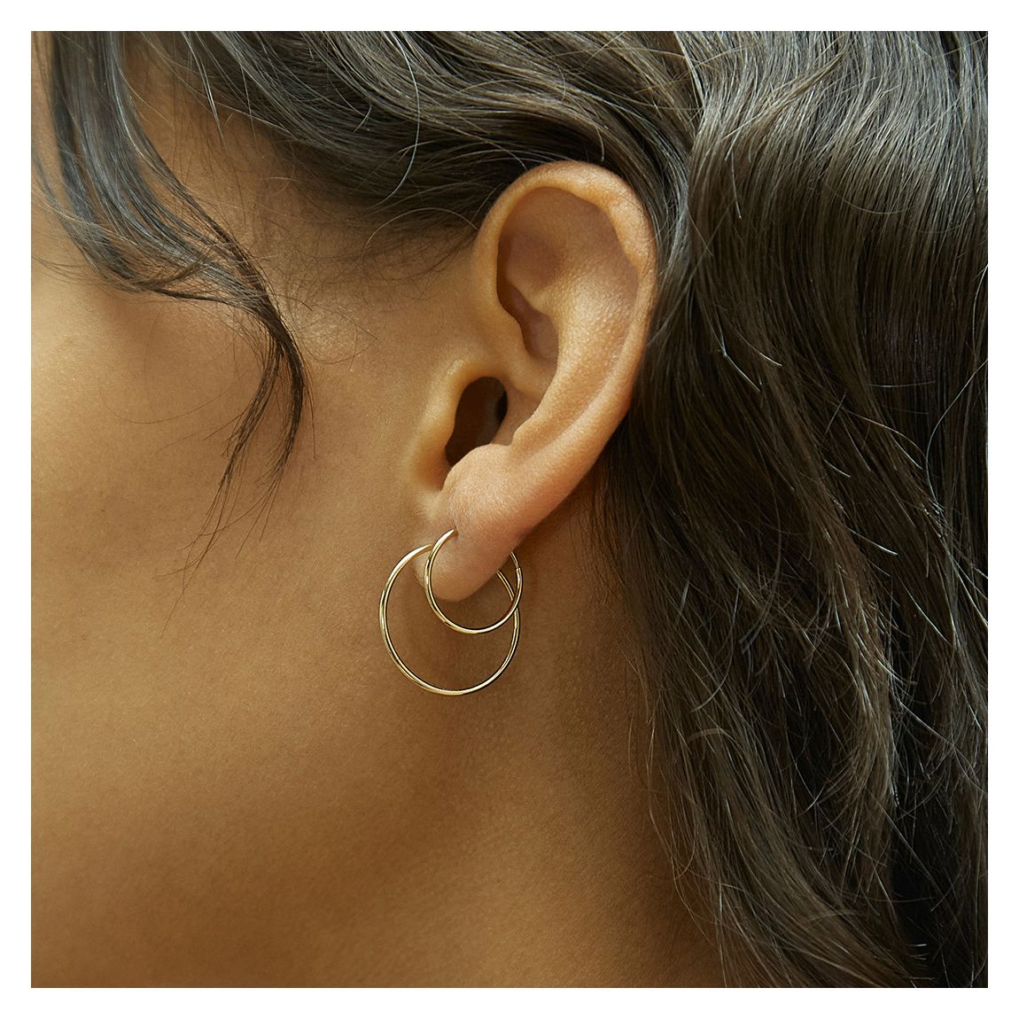 Gold 18mm Solid Gold Endless Single Hoop main product photo