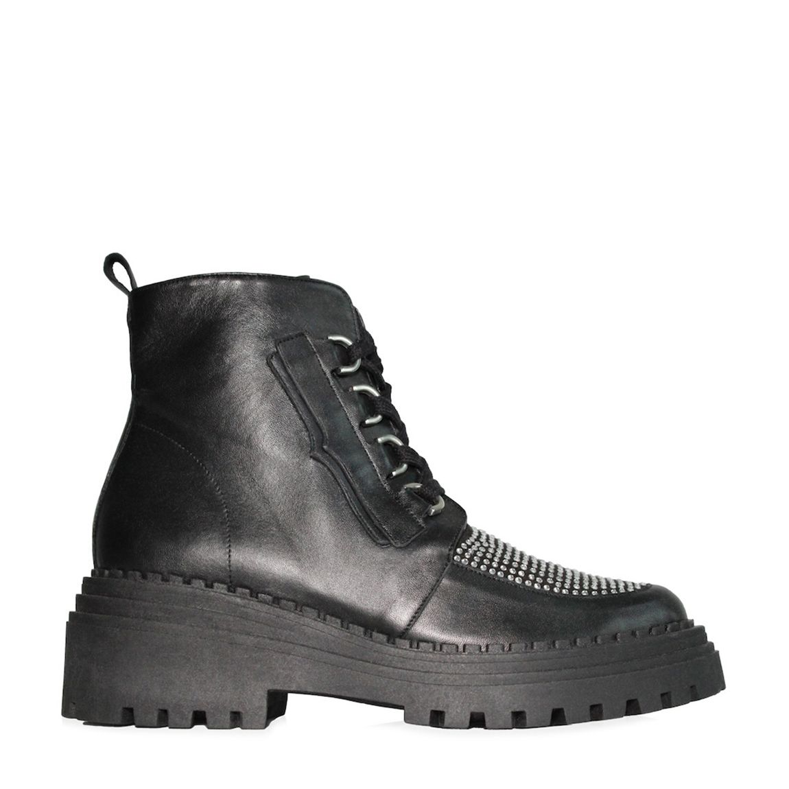 Rita Black/Ice Crystal Leather Ankle Boot main product photo