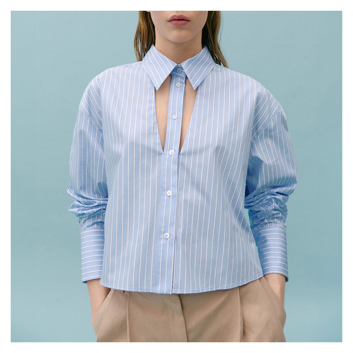 Blue Cut Out Shirt main product photo