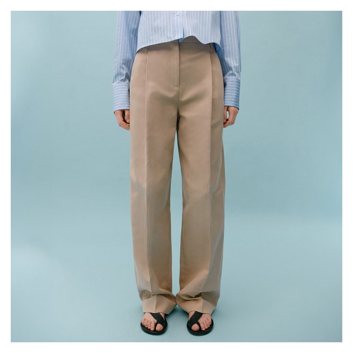 Beige Pleated Trouser main product photo