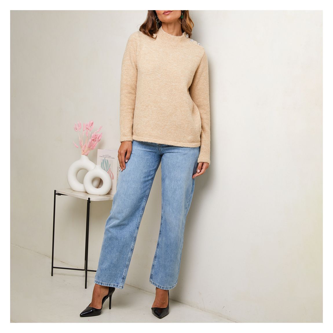 Camel Cashmere Blend Jumper main product photo