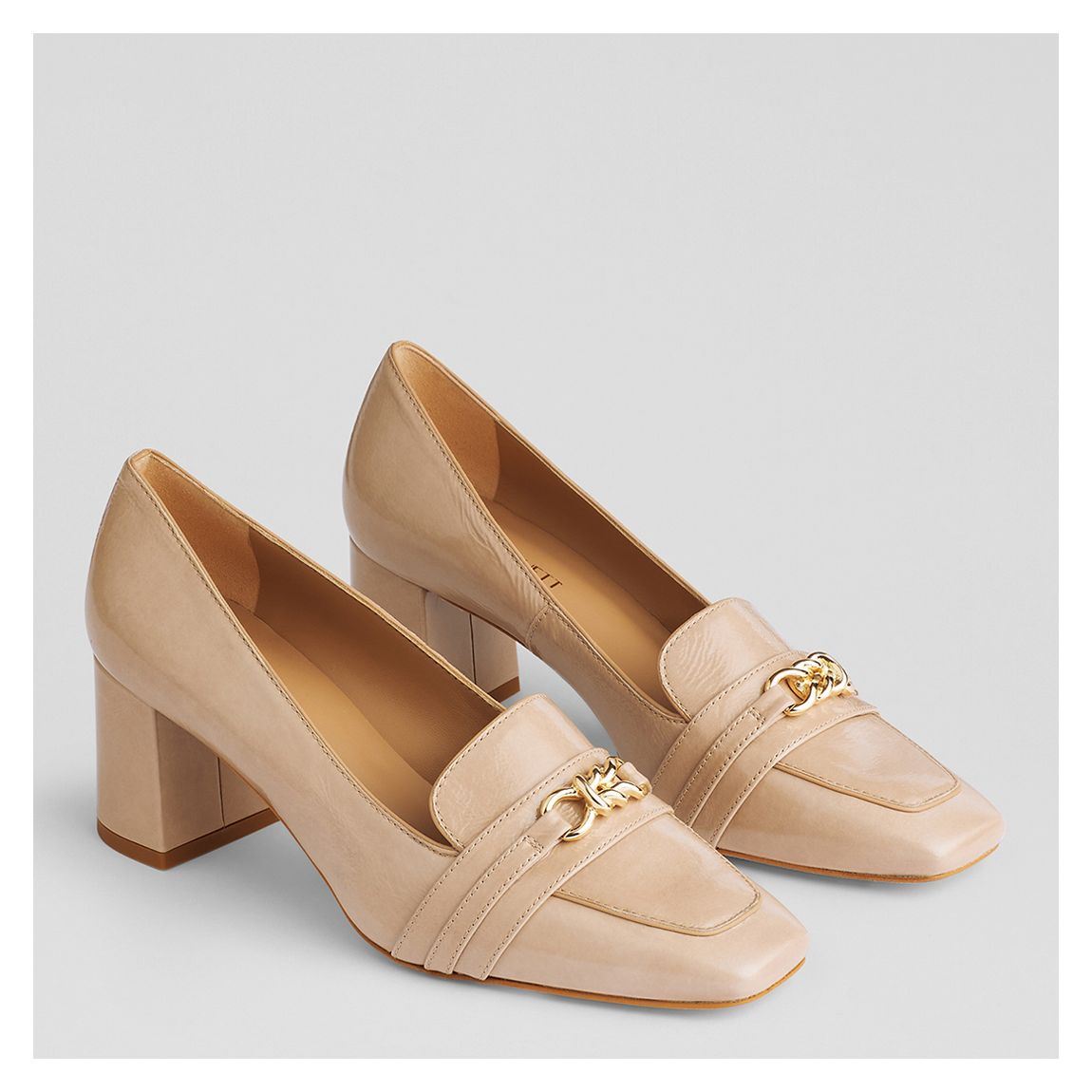 Beige Sydnie Crinkled Patent Closed Courts main product photo