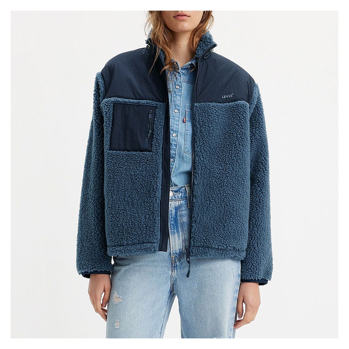 Teal Sherpa Jacket main product photo