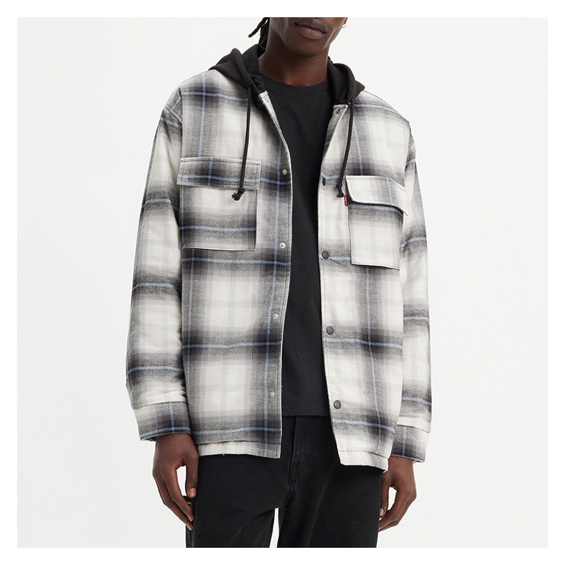 Grey Jack Check Cotton Hoodie main product photo