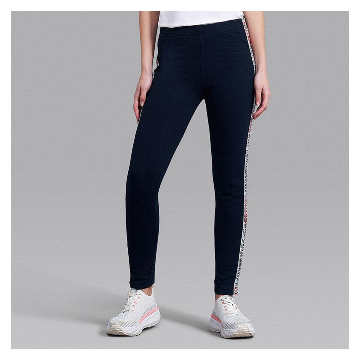 Navy Taped Cotton Leggings main product photo