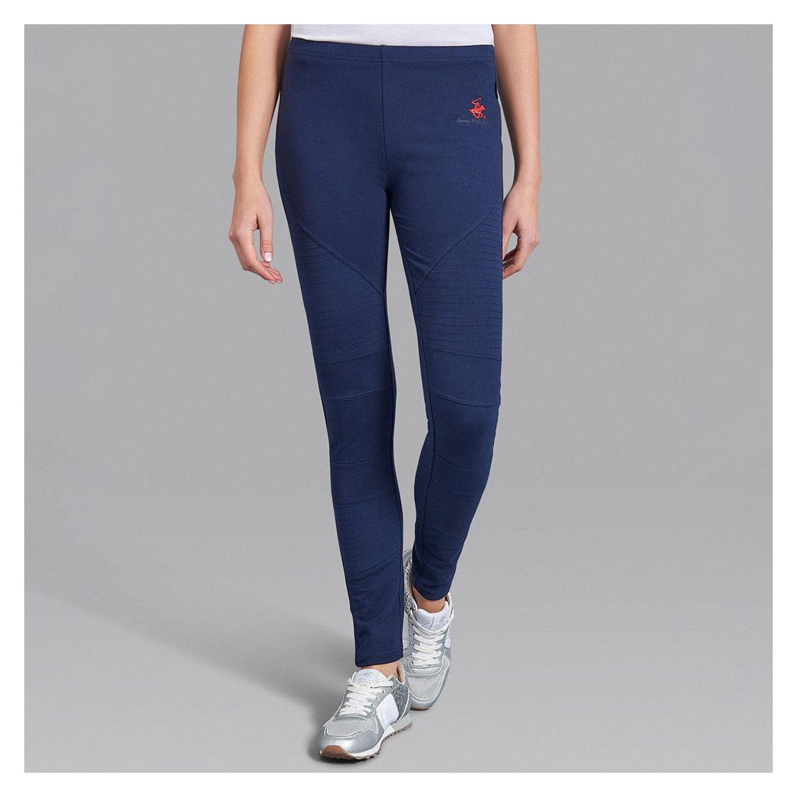 Navy Polo Pony Seamed Leggings main product photo