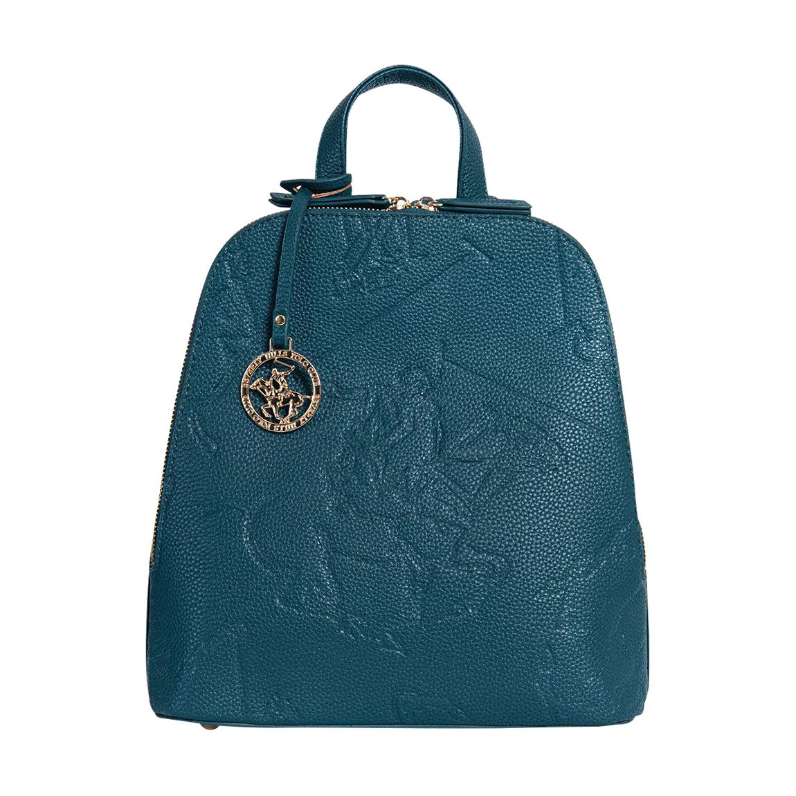 Teal Embossed Polo Pony Backpack main product photo