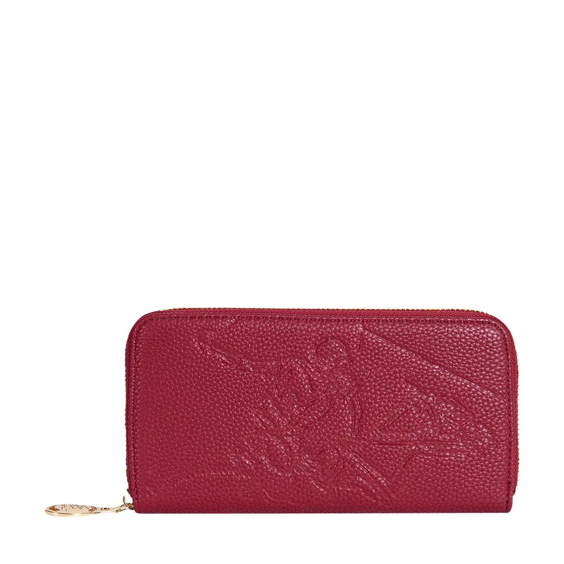 Red Embossed Polo Pony Wallet main product photo
