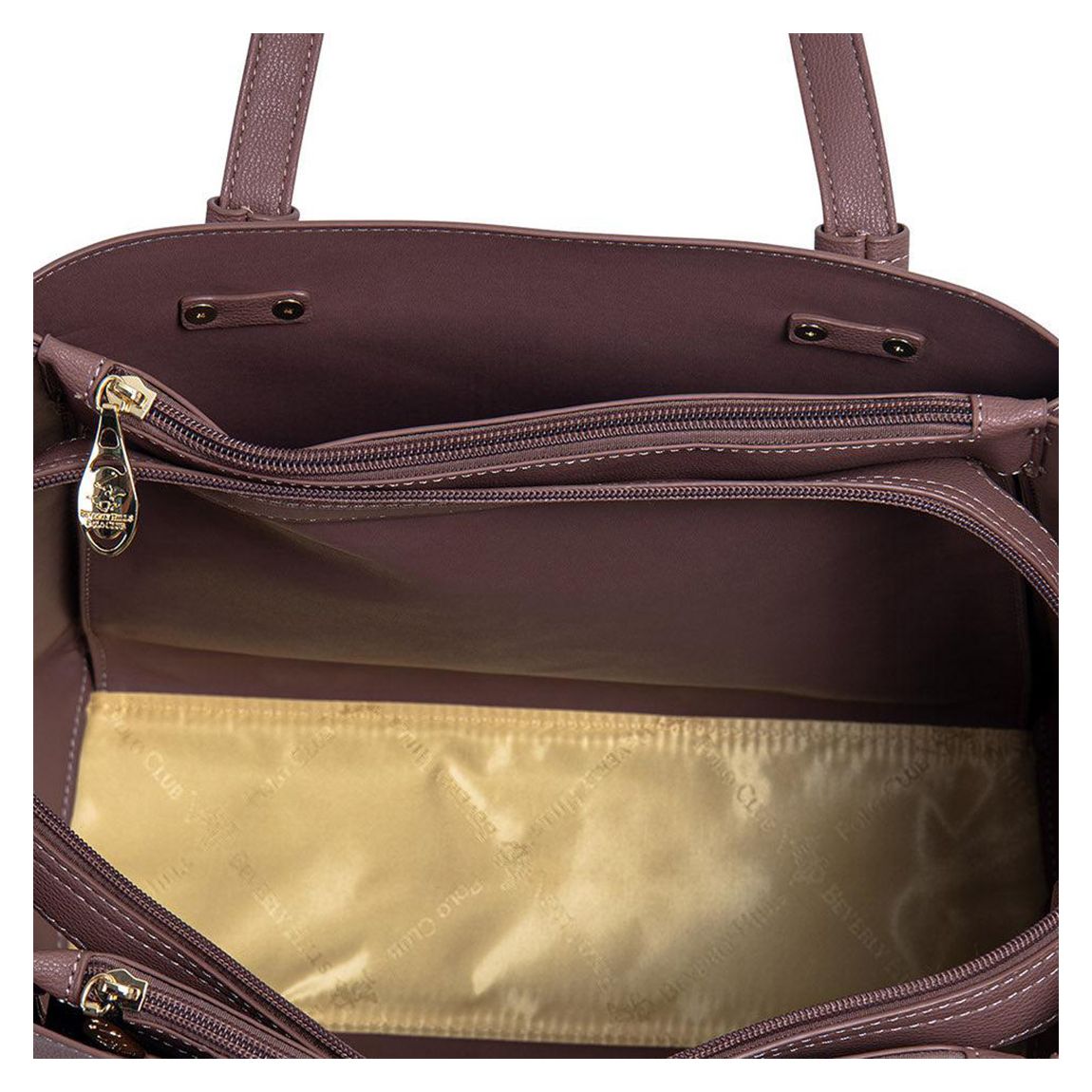 Pink Classic Leather Look Tote Bag main product photo