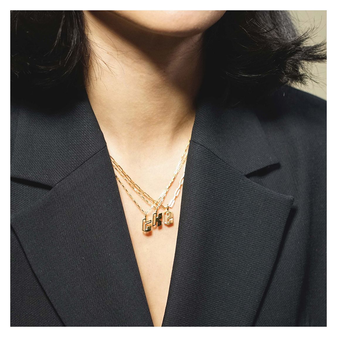 Vermeil Cut Alphabet Pendant main product photo